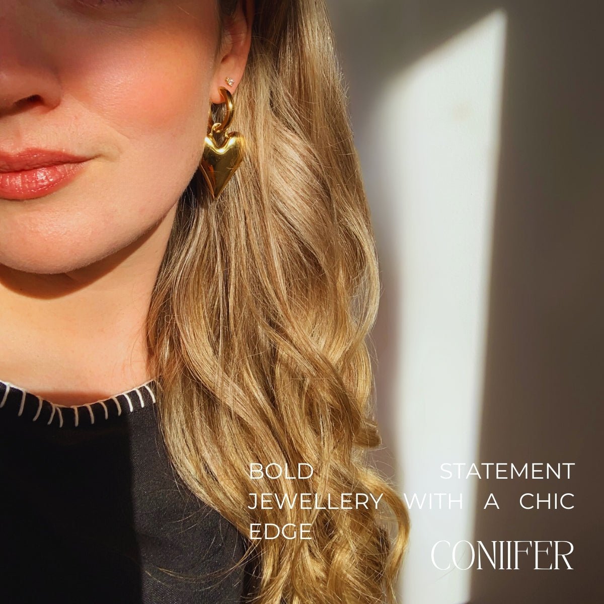 VALENTINA HEART HUGGIES | GOLDEarringsConiifer Design Studio Jewellery