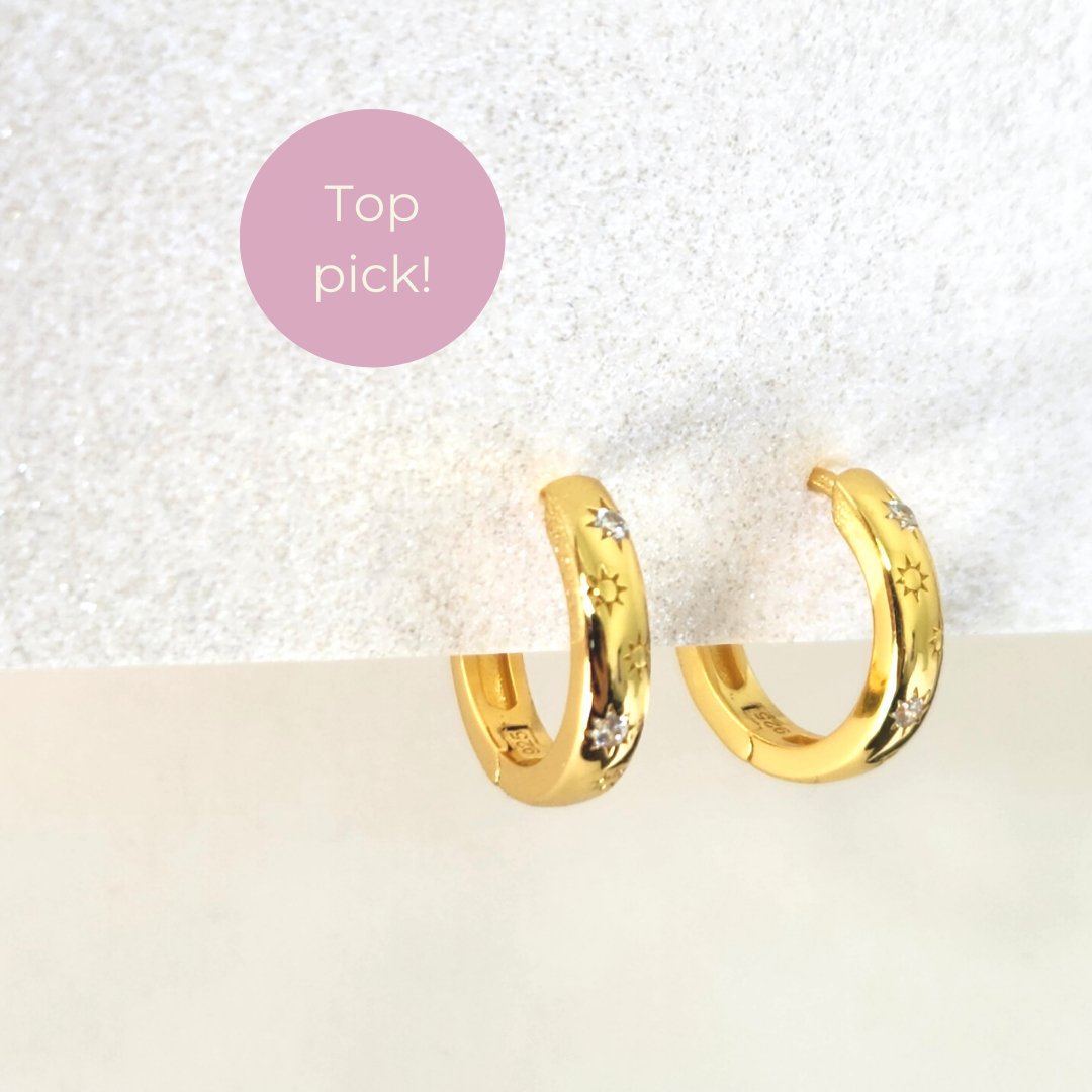 Lumiere Huggie Earrings Coniifer Design Studio.