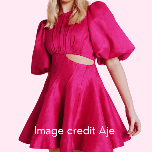 AJE Admiration Assymmetric Mini Dress Hot PinkDressConiifer Design Studio Jewellery