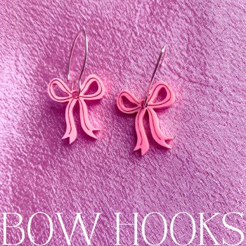 Berry Bow Hook Earrings PinkEarringsConiifer Design Studio Jewellery