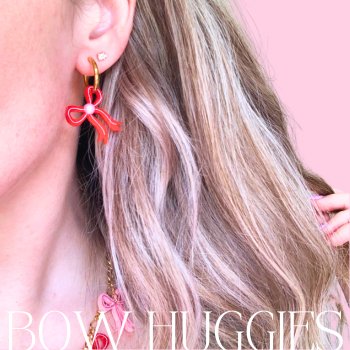 Berry Bow Red HuggiesEarringsConiifer Design Studio Jewellery