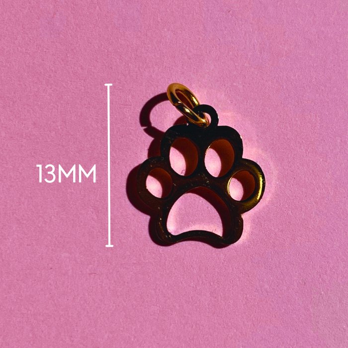 Gold Paw Print CharmPendantConiifer Design Studio Jewellery