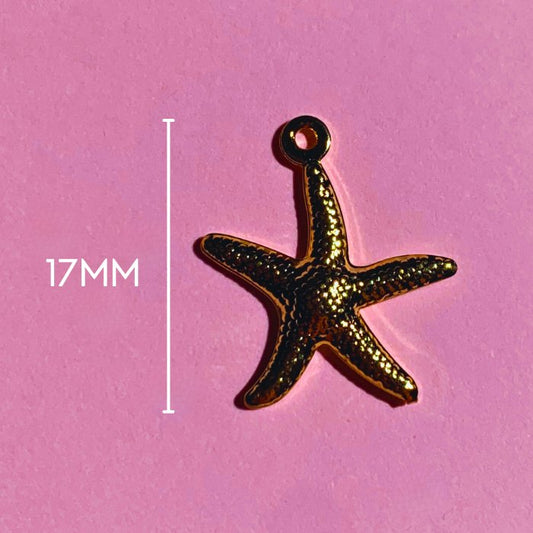 Gold Starfish CharmPendantConiifer Design Studio Jewellery