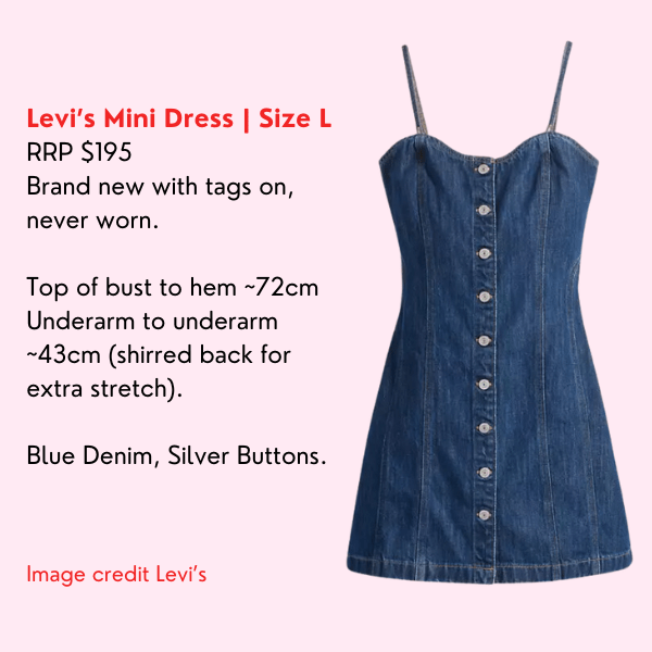 LEVI'S Denim Mini Dress BNWTDressConiifer Design Studio Jewellery