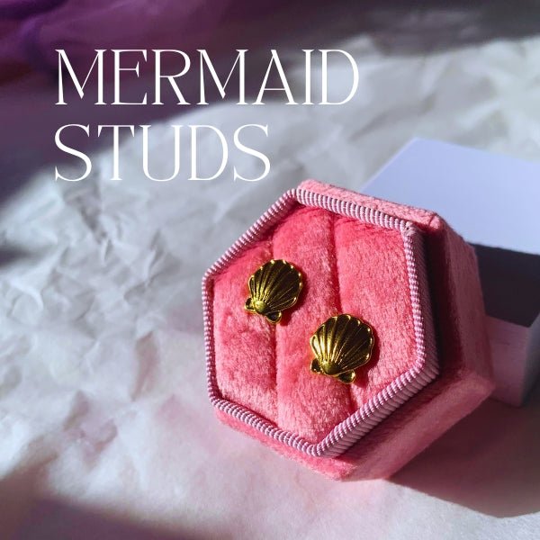 Mermaid Shell StudsEarringsConiifer Design Studio Jewellery