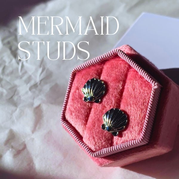 Mermaid Shell StudsEarringsConiifer Design Studio Jewellery