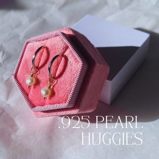 Tiny Pearl HuggiesEarringsConiifer Design Studio Jewellery